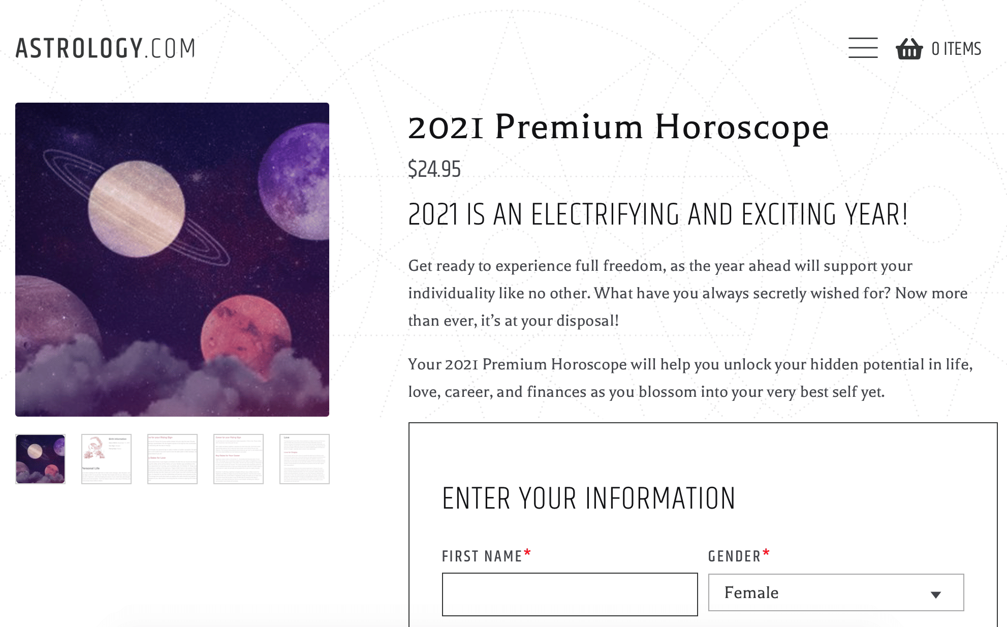 Create a beautiful astrology website with bold cms