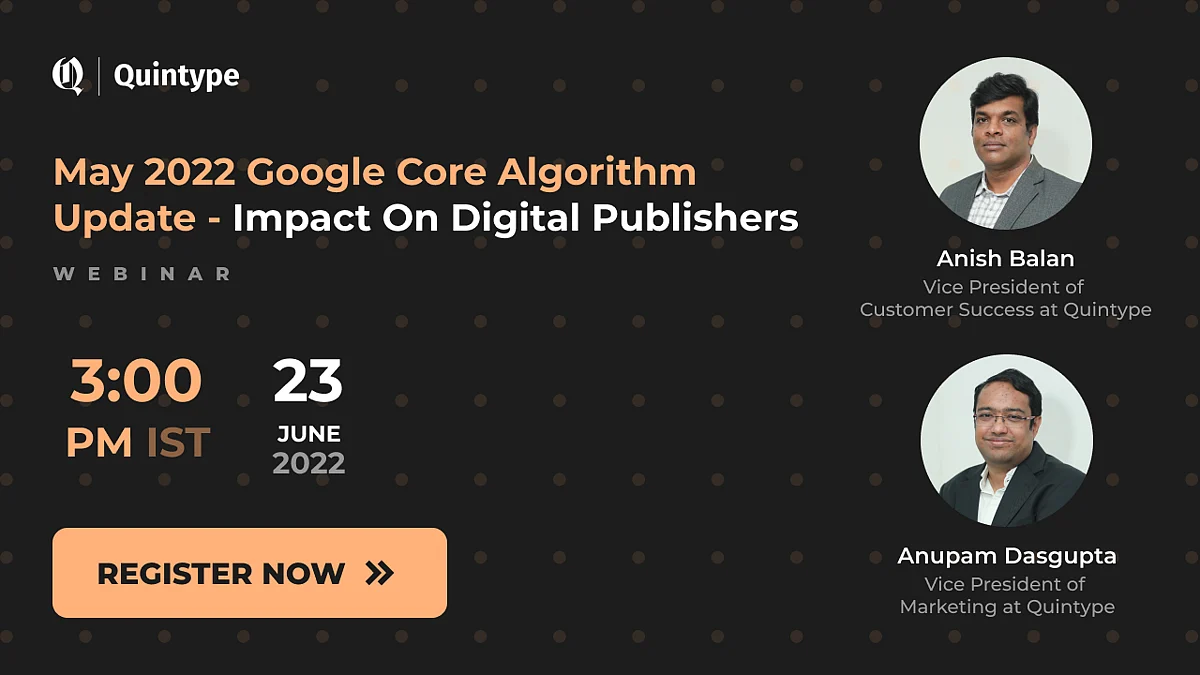 Webinar: May 2022 Google Core Algorithm Update