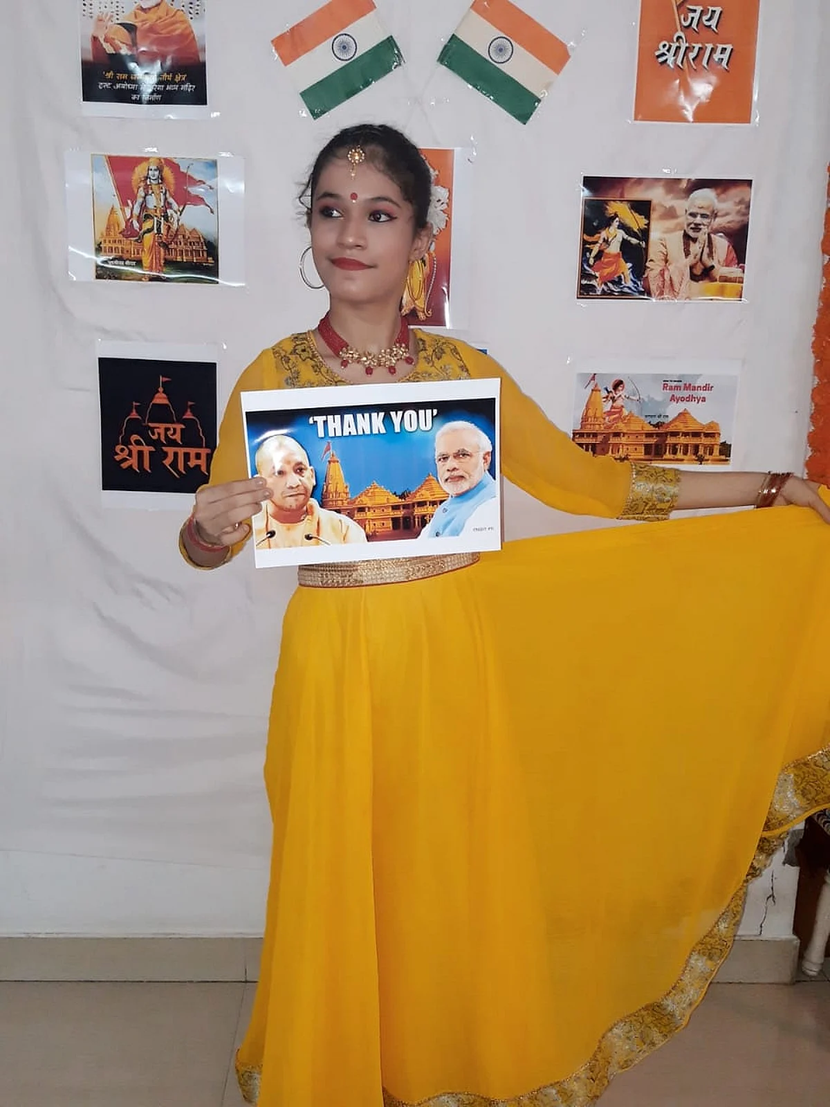 वैष्णवी ने लगातार एक घण्टे राम भजनों पर कथक कर श्रीराम मंदिर निर्माण पर जतायी खुशी