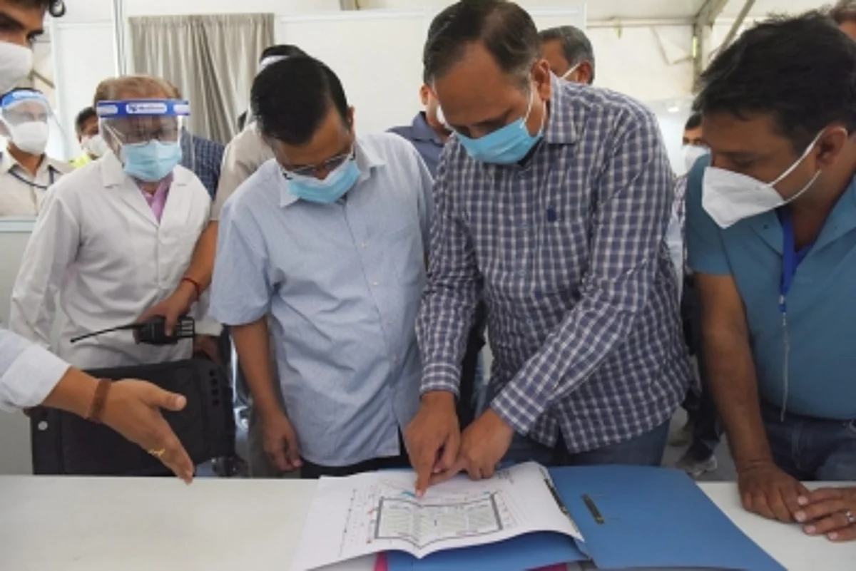 दिल्ली के रामलीला मैदान में 500 बिस्तरों वाला अस्थाई आईसीयू