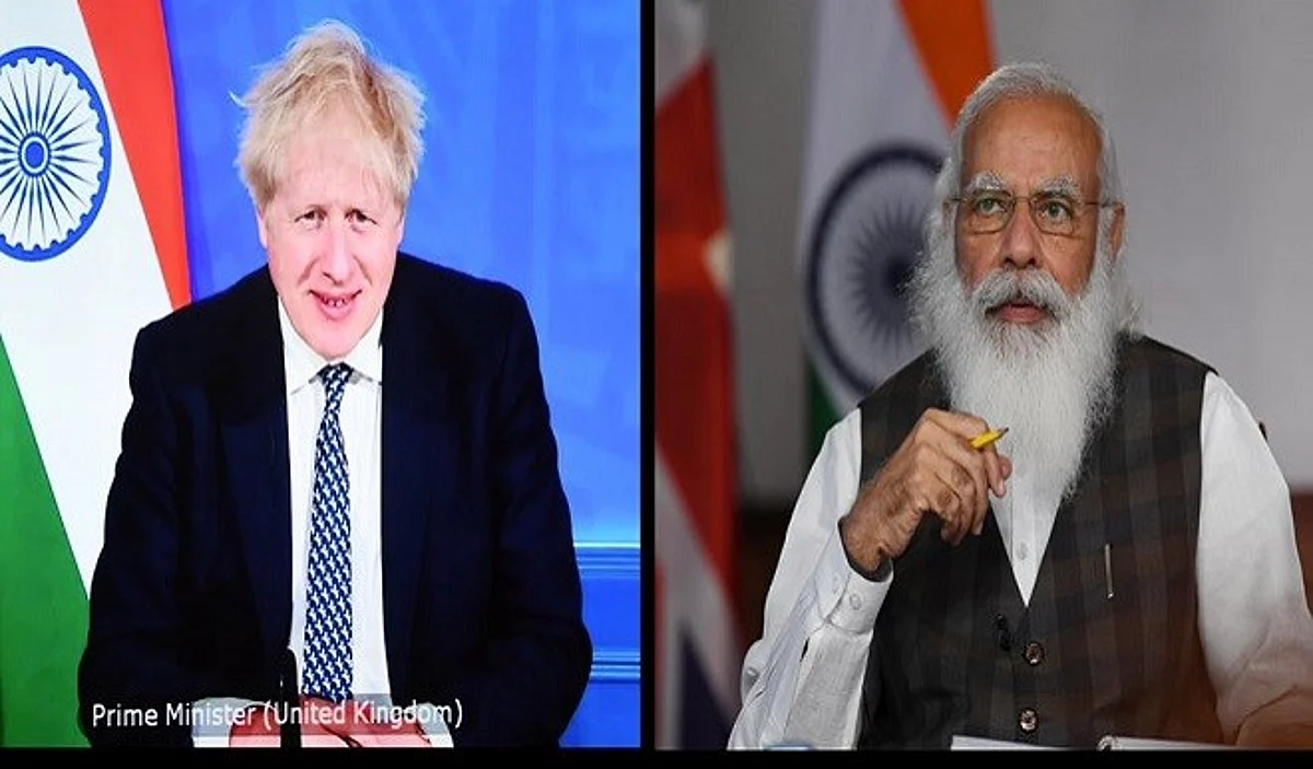 मोदी ने ब्रिटेन के प्रधानमंत्री के साथ शिखर बैठक की, एक अरब पौंड के व्यापार और निवेश की घोषणा