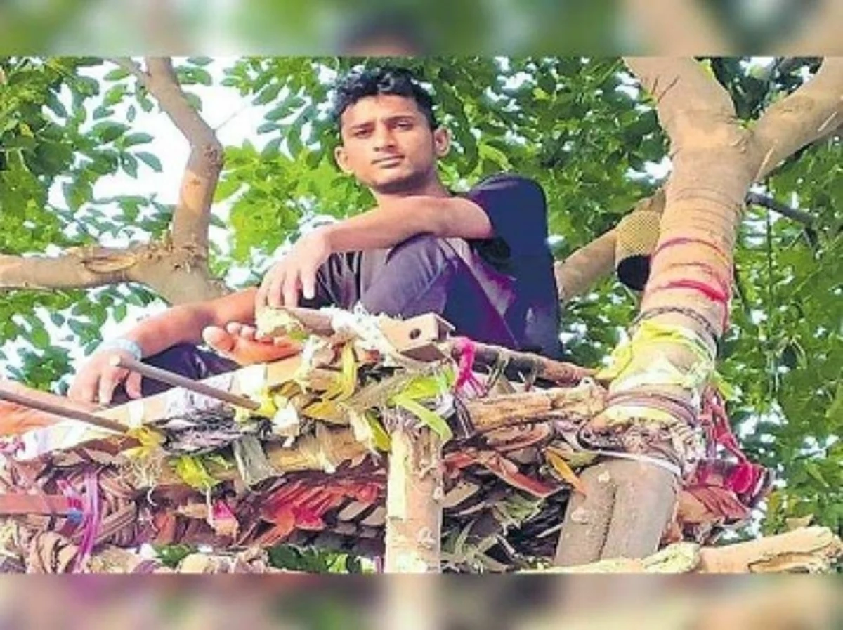 कोविड पॉजिटिव तेलंगाना के एक युवा ने 11 दिन पेड़ पर बिताए
