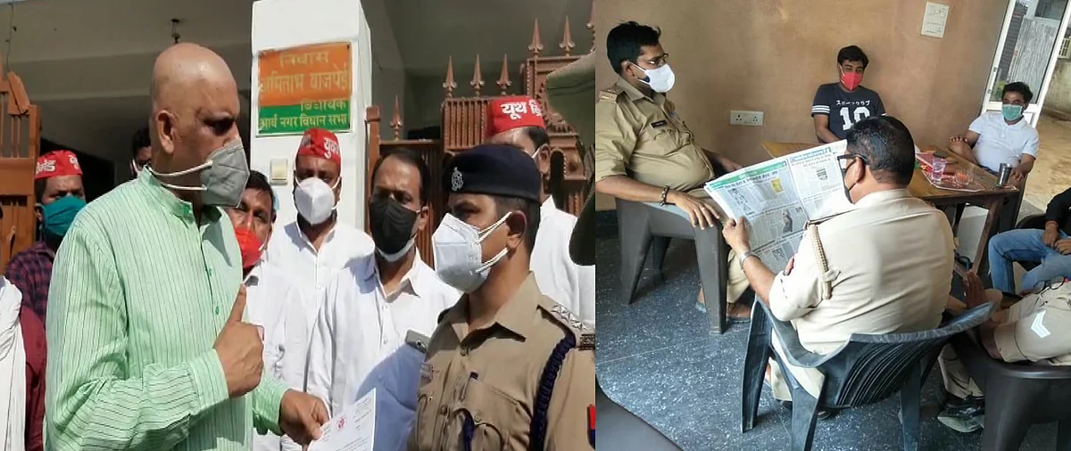 मुख्यमंत्री योगी के जनपद आगमन से पूर्व विपक्षी दल विधायक समेत ग्राम प्रधान नजरबन्द