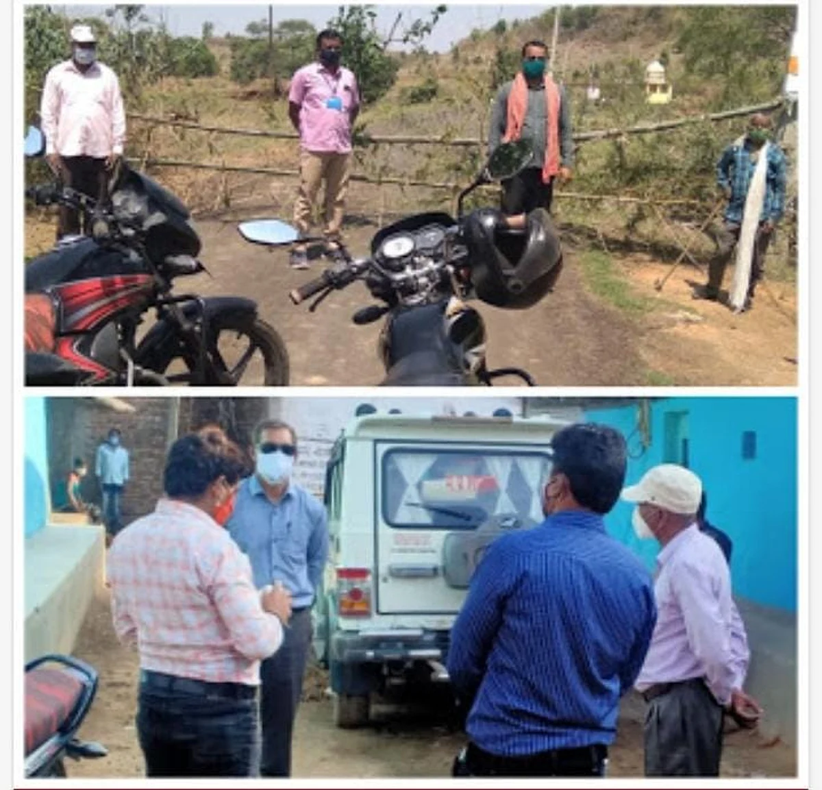 कोरोना संक्रमण मद्देजनर ग्राम बसखला में बाहरी लोगों के आने पर रोक