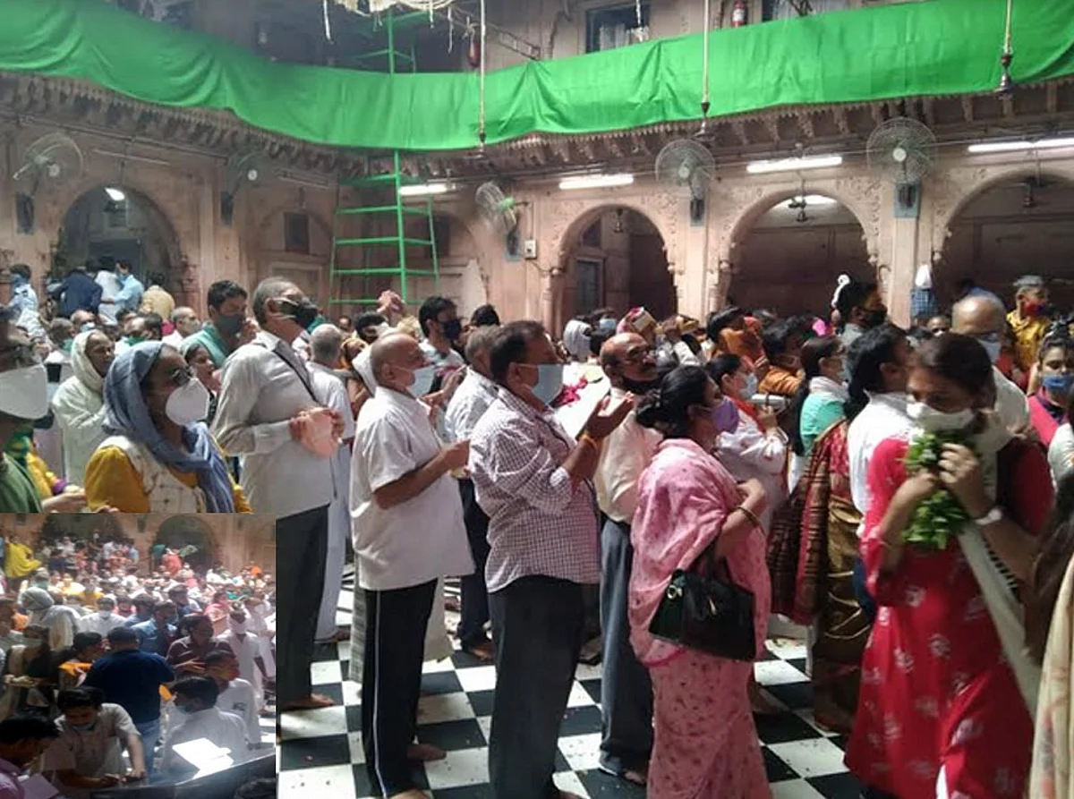 निर्जला एकादशी पर श्रीबांकेबिहारी मंदिर में उमड़ा भक्तों का सैलाब