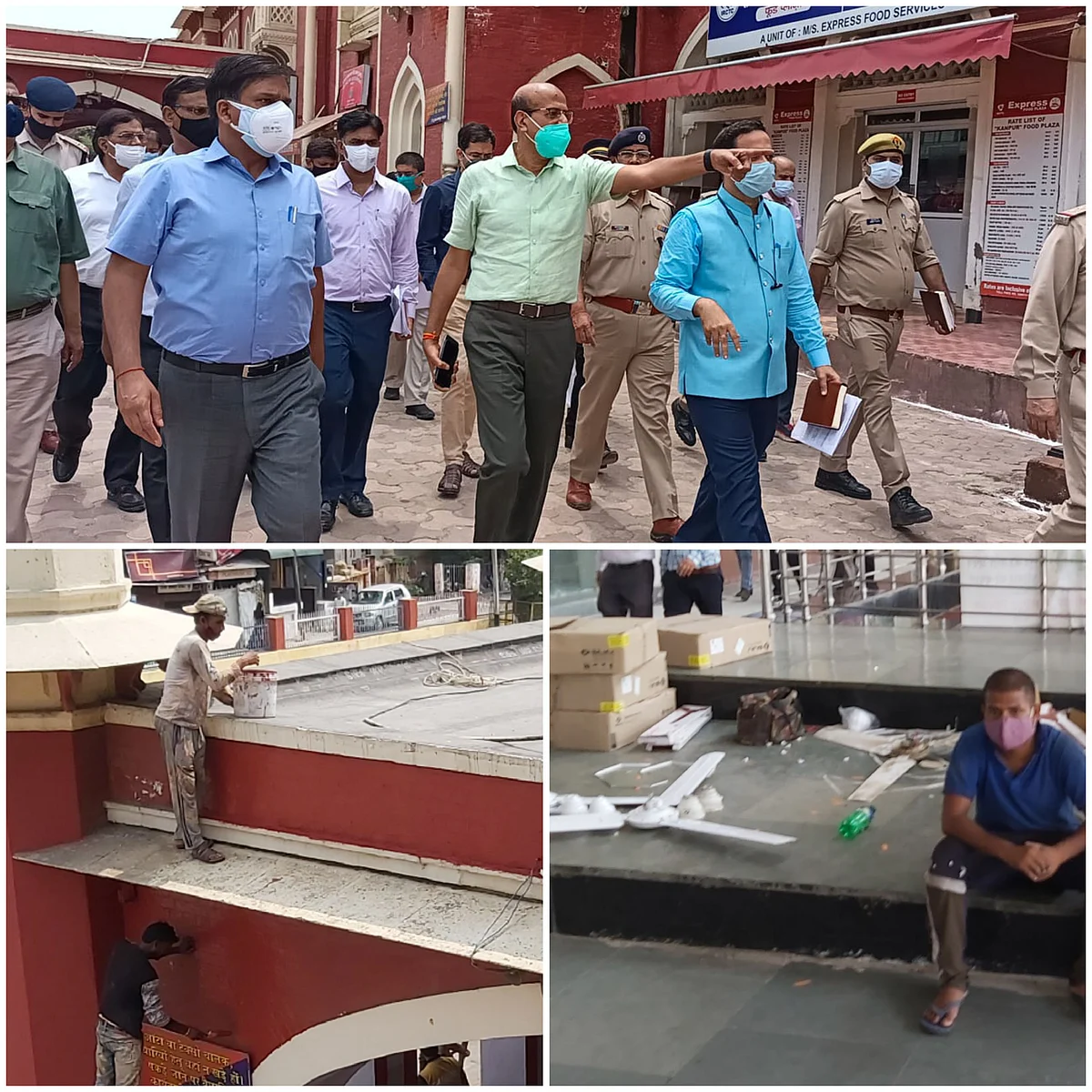 महामहिम राष्ट्रपति के आगमन से पूर्व रेलवे जीएम व डीआरएम ने देखीं व्यवस्थाएं