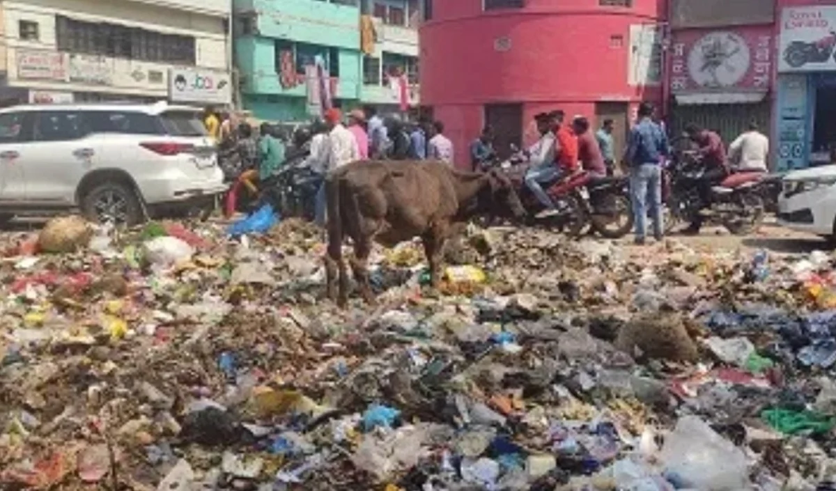 आरा नगर निगम की हड़ताल ने बिगाड़ी शहर की सूरत