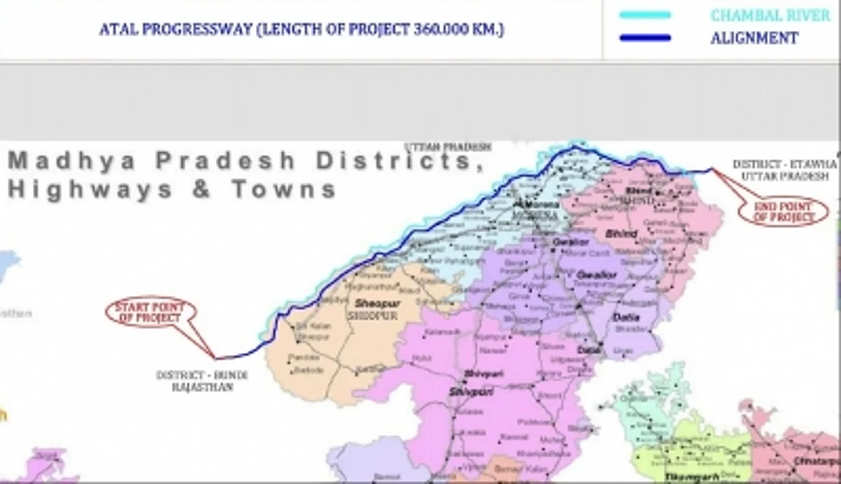 मप्र से गुजरने वाला अटल प्रोग्रेस-वे भारत माला फेस-एक में शामिल