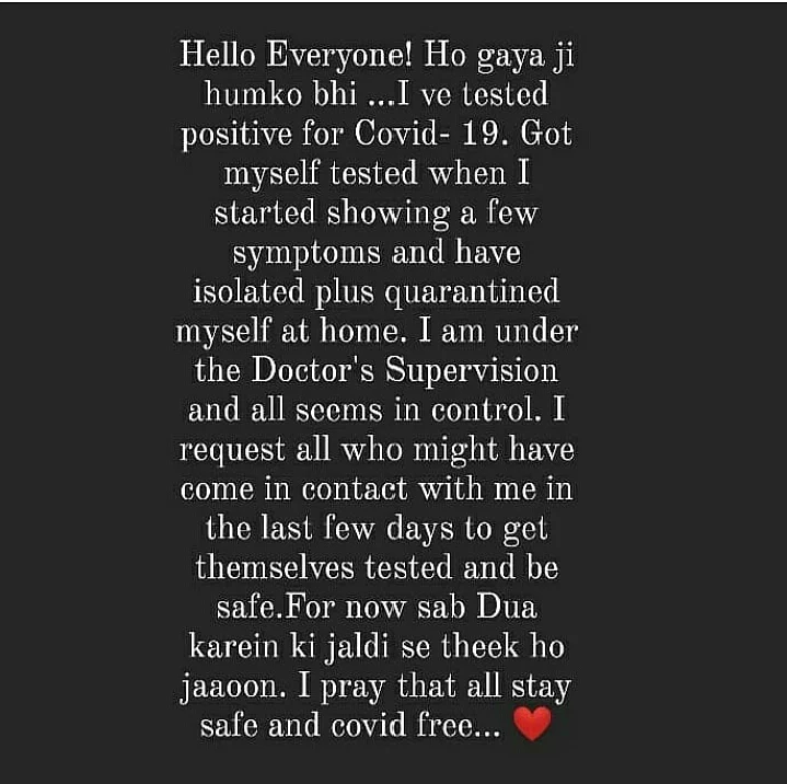 Varun Badola Tests Covid Negative After Wife Rajeshwari Tested Positive