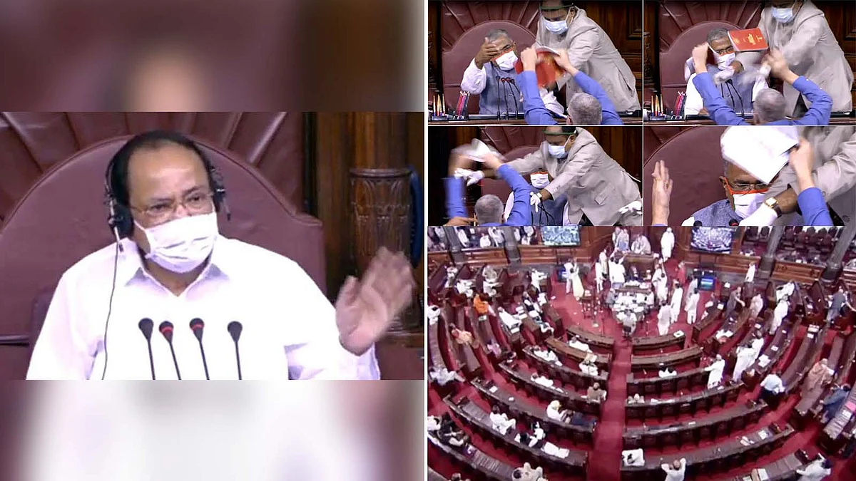 राज्यसभा में उपसभापति संग दुर्व्यवहार पर एक्शन- 8 विपक्षी सांसद निलंबित
