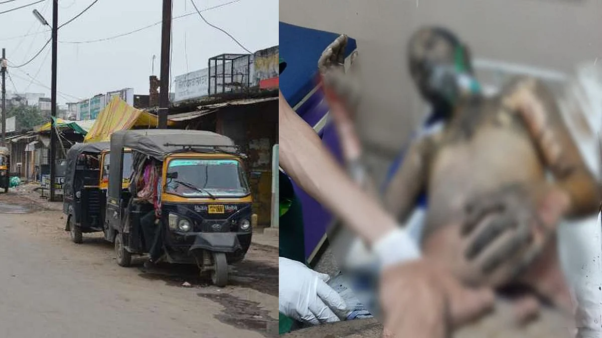 इंदौर में बेखौफ बदमाश: ऑटो चालक को पीटा, फिर पेट्रोल डालकर जलाया