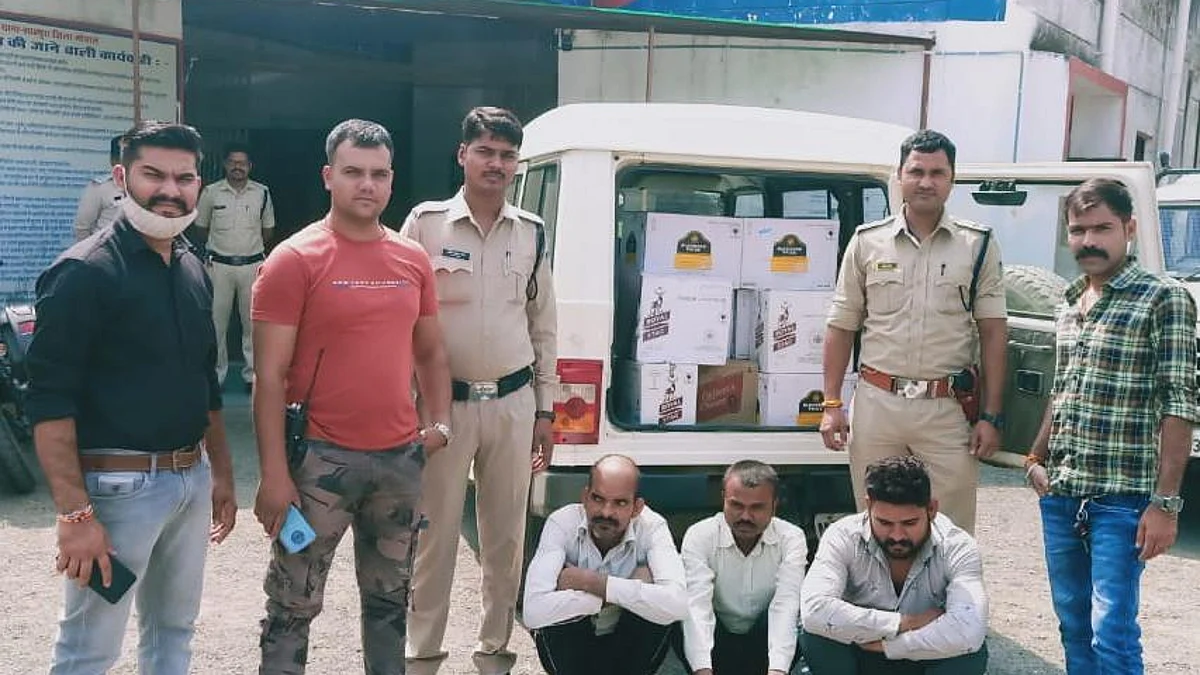 भोपाल: पुलिस की बड़ी कार्रवाई, 3 आरोपियों से लाखों की अवैध शराब की बरामद