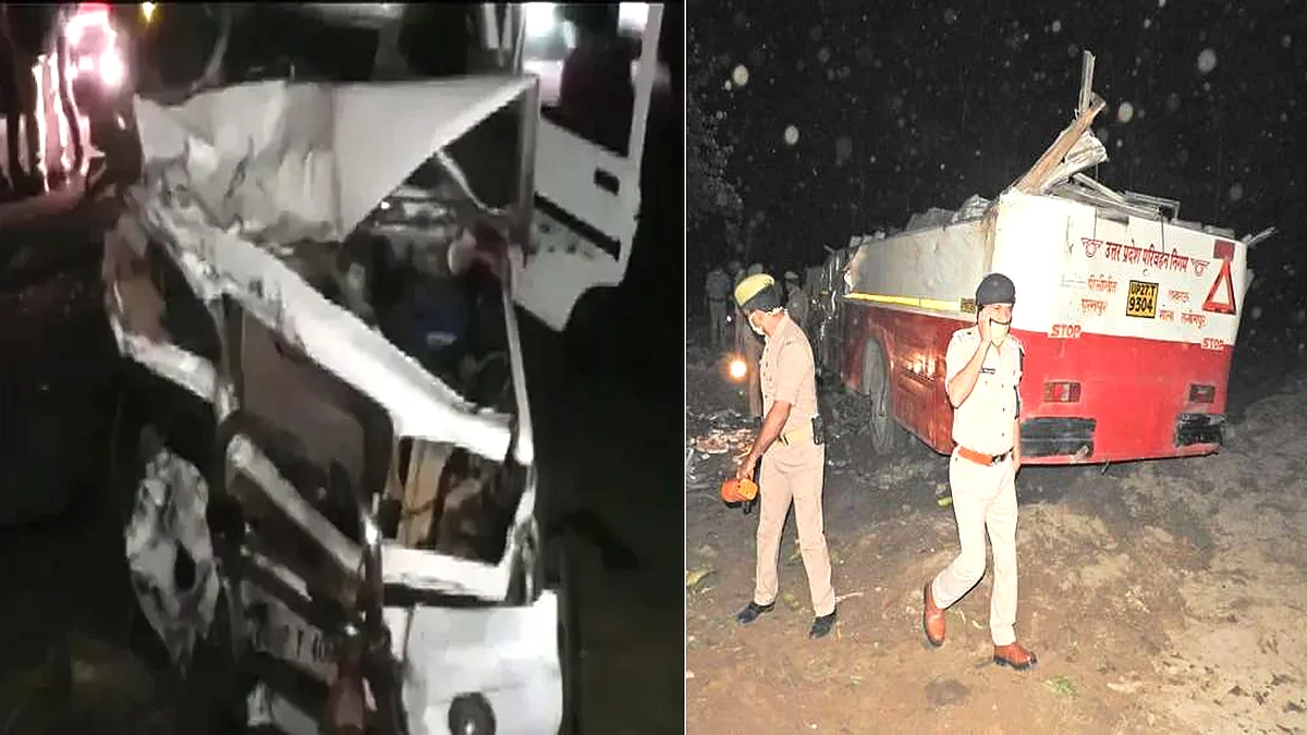 UP: पीलीभीत में बोलेरो और बस की जोड़दार भिड़ंत से हुआ भयानक हादसा