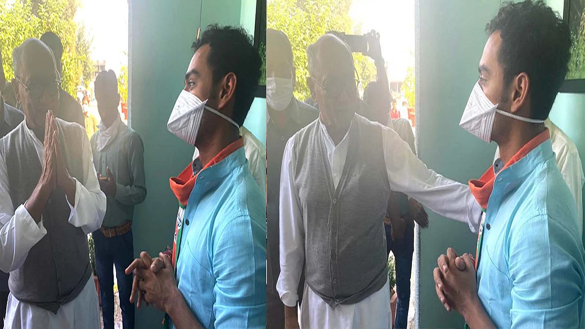 दिग्गी से मिले CM के बेटे कार्तिकेय, जयवर्धन की तबीयत के बारे में पूछा