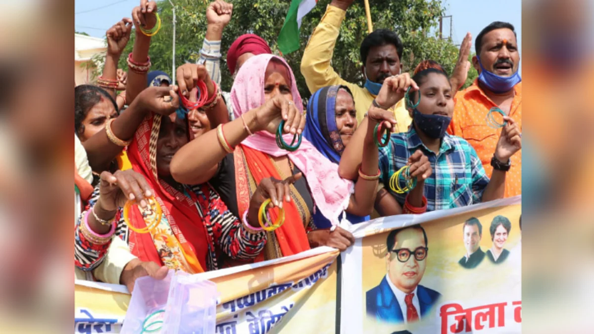 BJP सरकार के खिलाफ कांग्रेस का प्रदर्शन जारी, दलित मुद्दों पर खोला मोर्चा