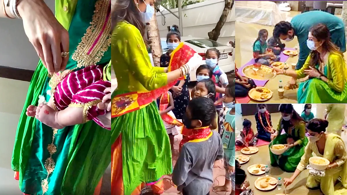 शिल्पा शेट्टी ने बेटी संग मनाई पहली नवरात्रि, शेयर किया वीडियो