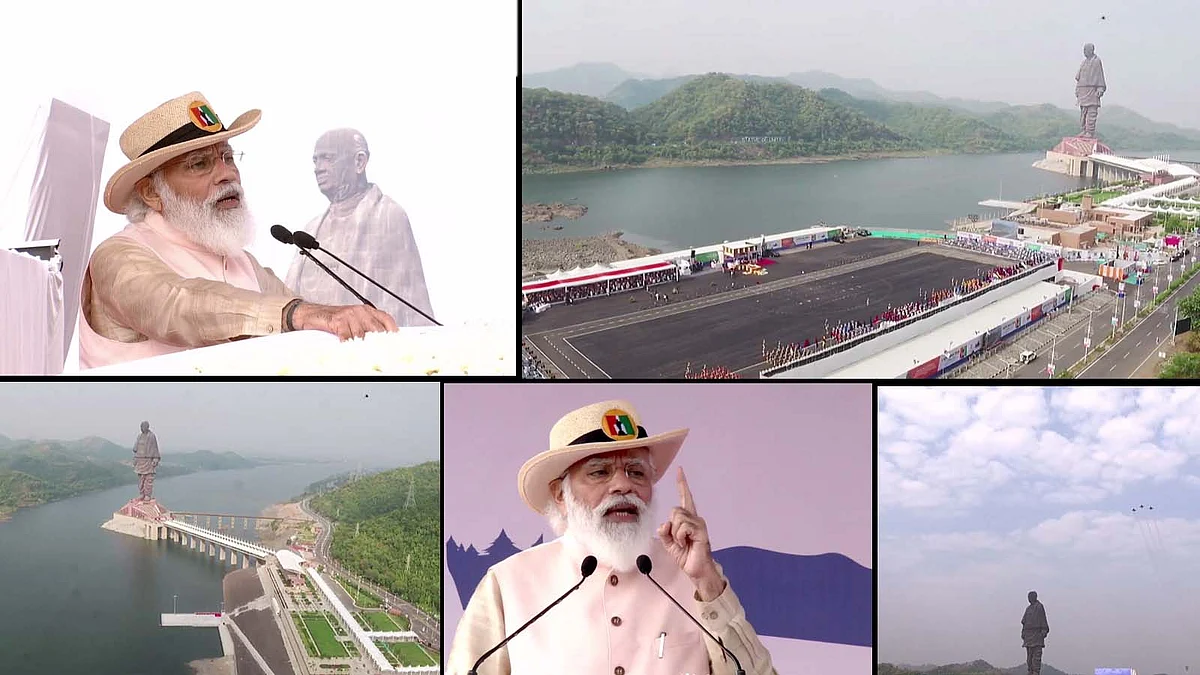 गुजरात में सरदार पटेल को PM मोदी का सलाम-केवड़िया में दिखा राजपथ जैसा नजारा