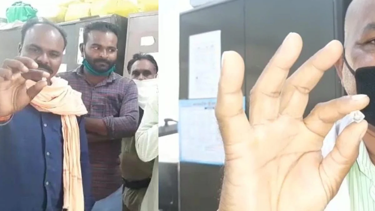 पन्ना में मिले दो नायाब हीरे, एक करोड़ से अधिक आंकी जा रही कीमत