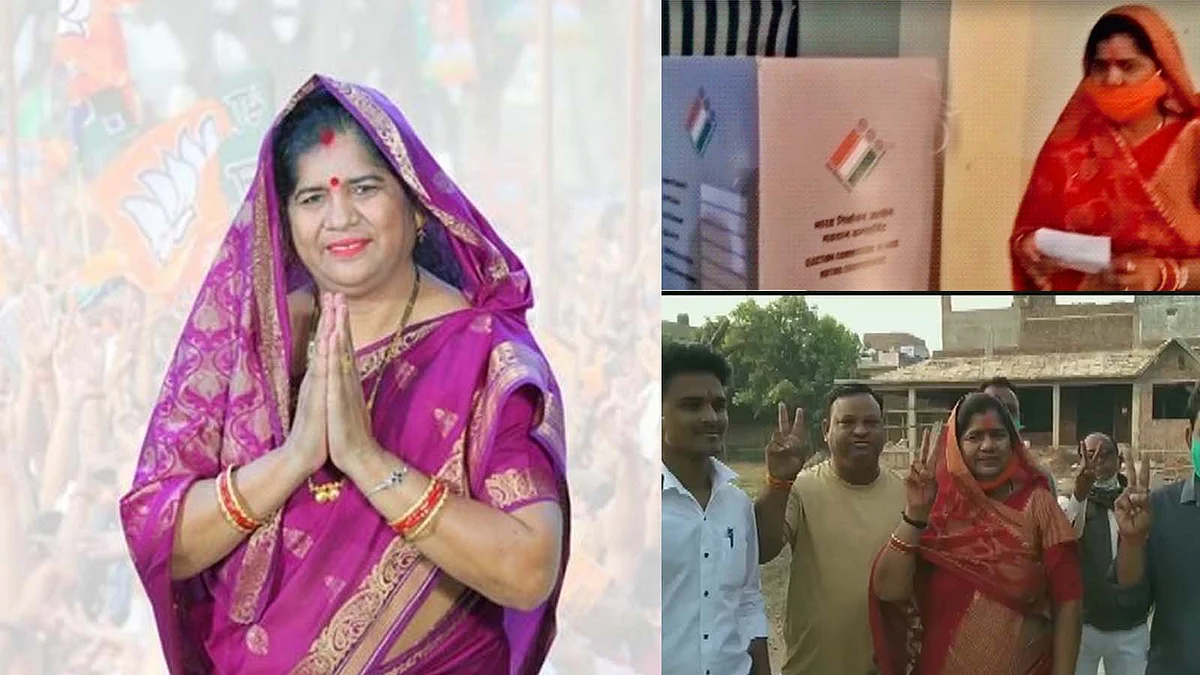 BJP उम्मीदवार ने डाला वोट, चुनाव प्रचार के दौरान चर्चा में रहा इमरती का नाम