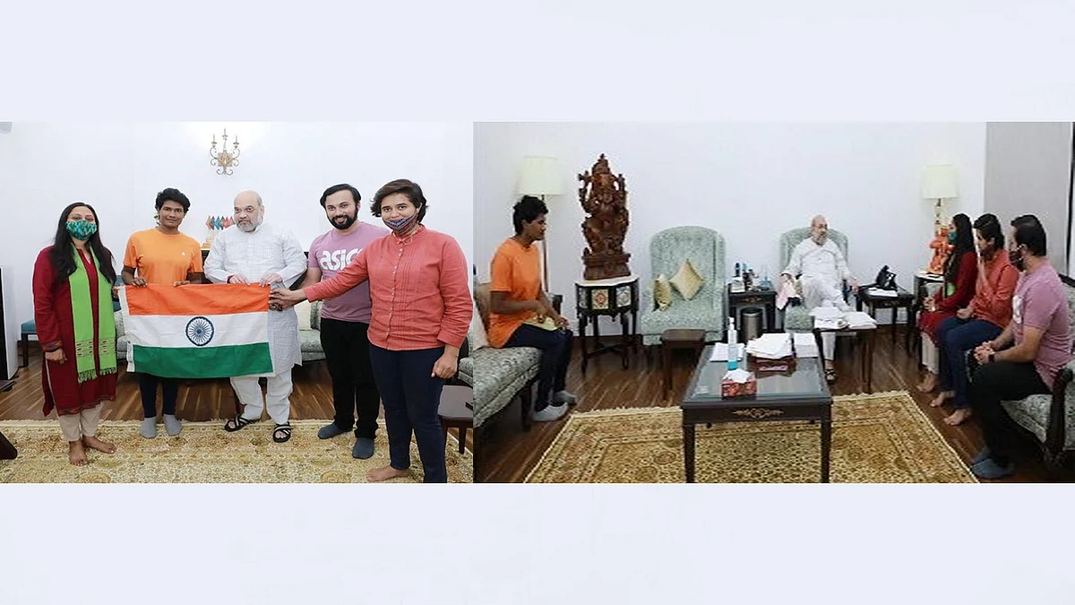 मप्र के इन पर्वतारोहियों ने केंद्रीय गृह मंत्री अमित शाह से की मुलाकात