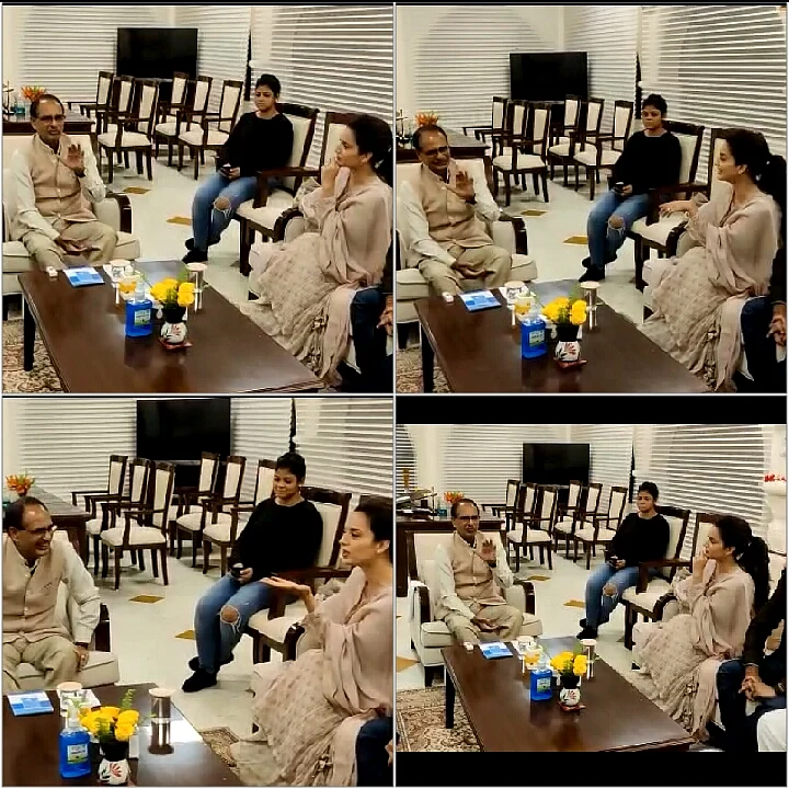 'धाकड़' की शूटिंग के लिए भोपाल पहुँची कंगना रनौत, की सीएम शिवराज से मुलाकात