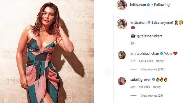 कृति सेनन ने शेयर की हाई स्लिट ड्रेस में हॉट तस्वीर, बिग बी ने किया कमेंट