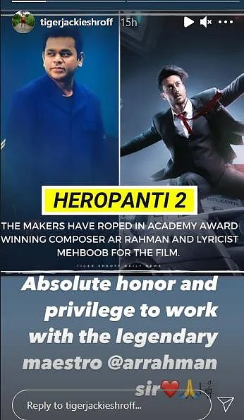 AR Rahman to compose music for tiger shroff film Heropanti 2