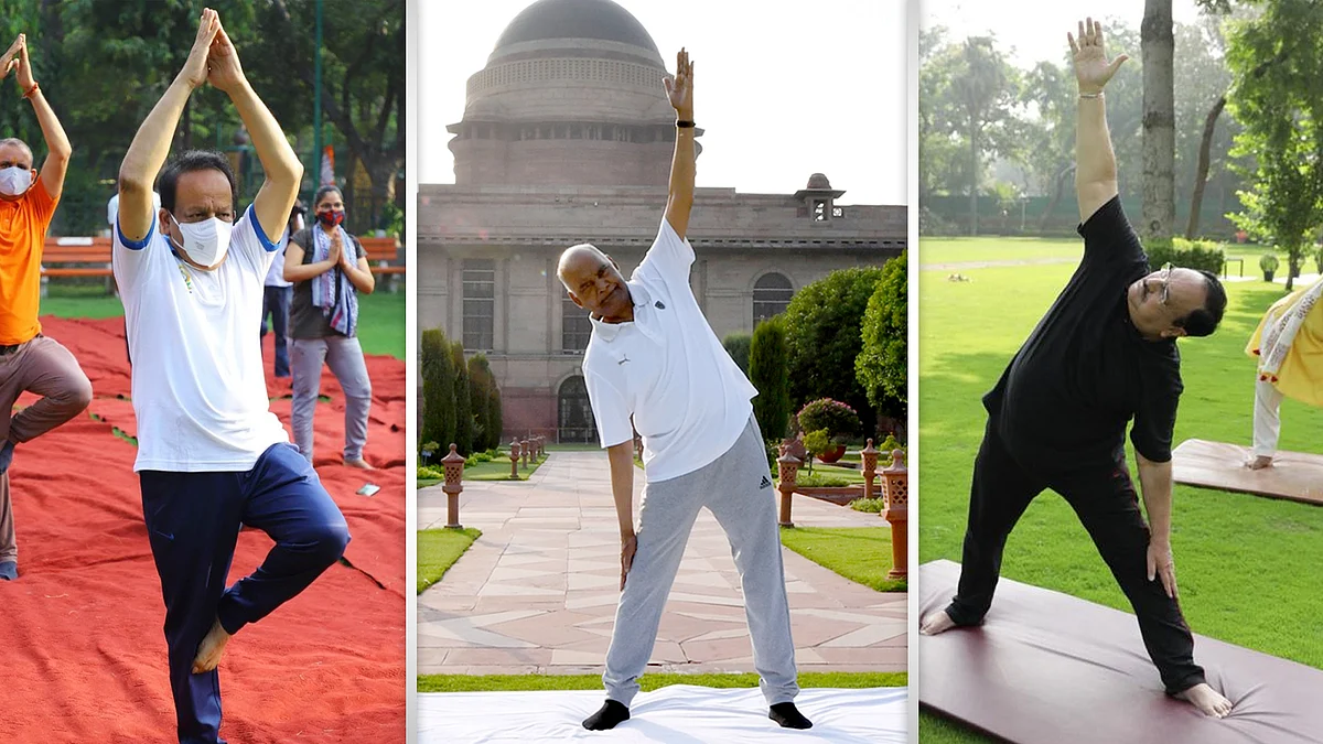 International Yoga Day 2021: तमाम नेताओं ने योगासन कर साझा ...