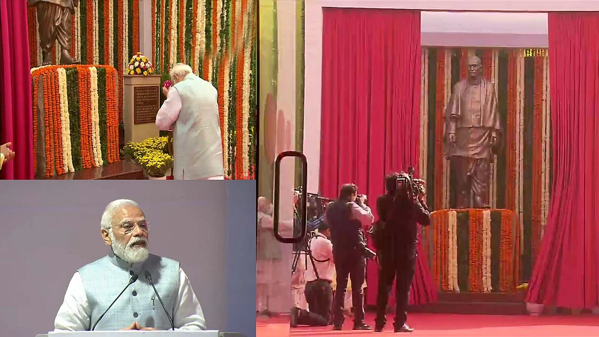CAG कार्यालय में PM मोदी- सरदार पटेल की प्रतिमा का किया अनावरण