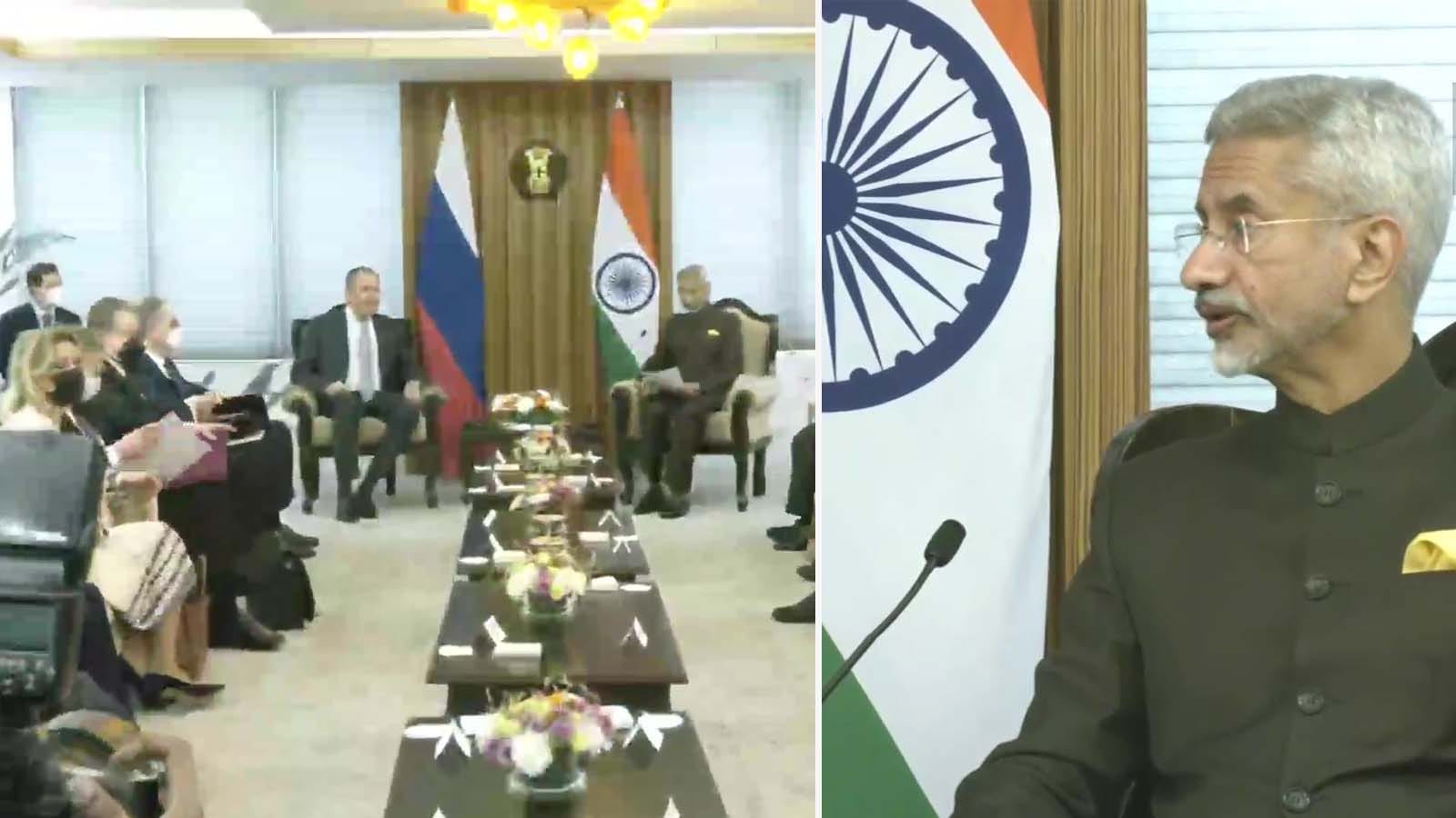 रूसी विदेश मंत्री सर्गेई लावरोव संग डॉ.एस.जयशंकर की बैठक