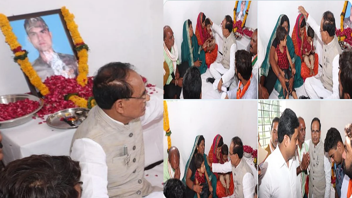 CM ने शहीद भारत यदुवंशी के चरणों में अर्पित की श्रद्धांजलि