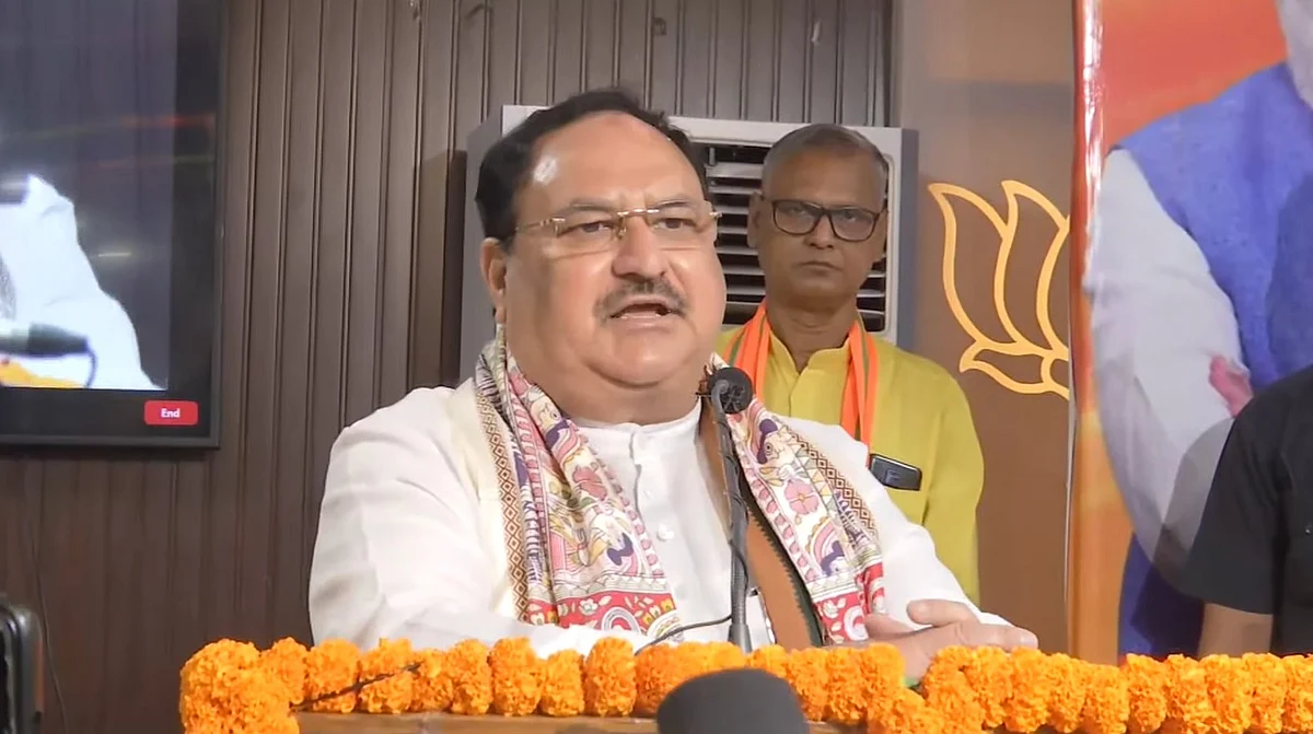 बिहार के पटना में जेपी नड्डा