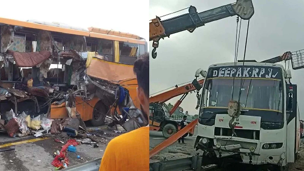 Uttar Pradesh: पूर्वांचल एक्सप्रेस-वे पर 2 बसों के बीच भिड़ंत