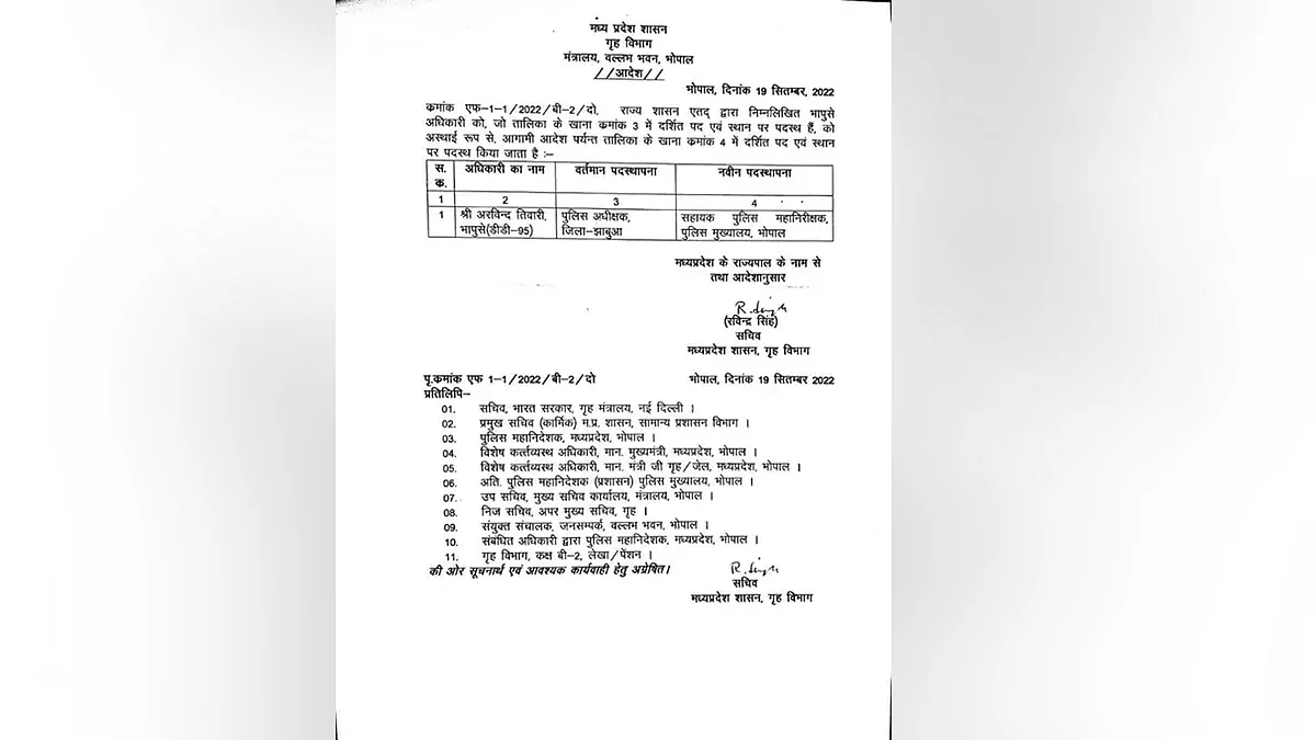 पुलिस अधीक्षक को पद से हटा दिया