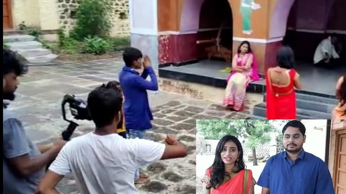 दुष्काळी जतमध्ये कोरोनाचे नियम पाळत कन्नड फिल्मचे शुटिंग सुरू