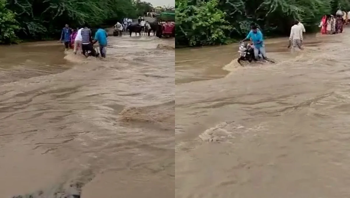 सोनपेठ करांचा नदीपात्रातून जीवघेणा प्रवास