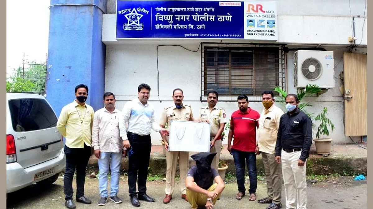 अट्टल सोनसाखळी चोरट्याला सीसीटीव्हीच्या मदतीने विष्णूनगर पोलिसांनी केली अटक