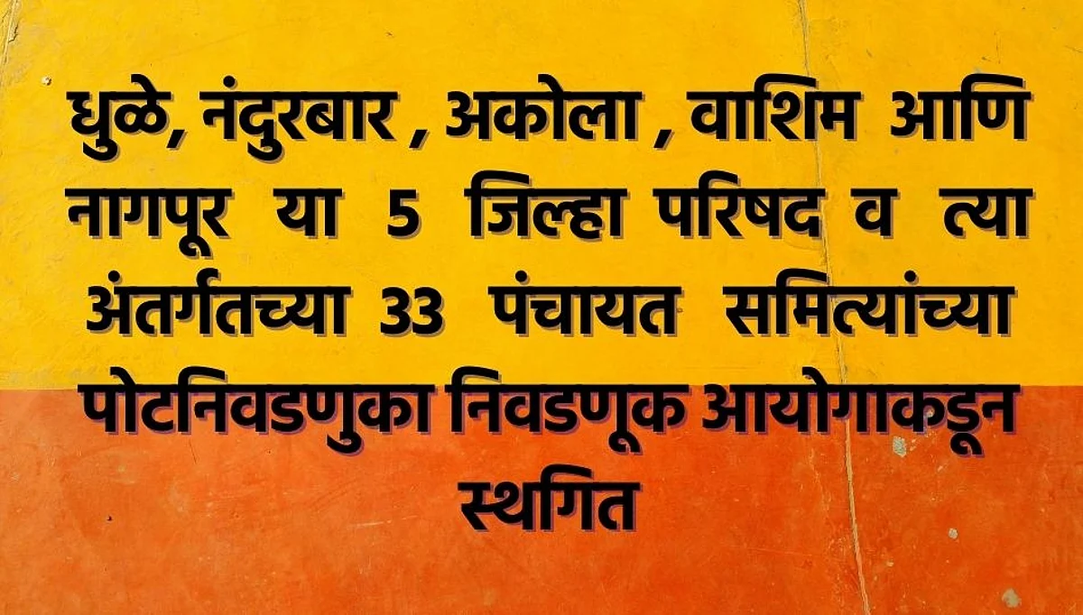 'त्या' जिल्हा परिषद व पंचायत समित्यांच्या पोटनिवडणुका स्थगित