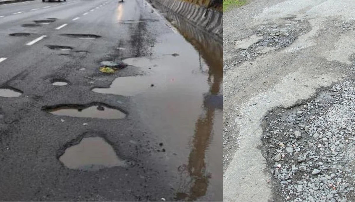 लातूरचा रिंगरोड रस्ता खड्डेमय; नागरिकांचे अर्धनग्न आंदोलन