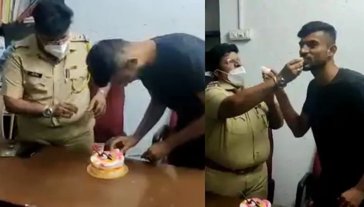 चक्क पोलिसाने साजरा केला सराईत गुन्हेगाराचा वाढदिवस; जोगेश्वरी पोलिसाचा प्रताप