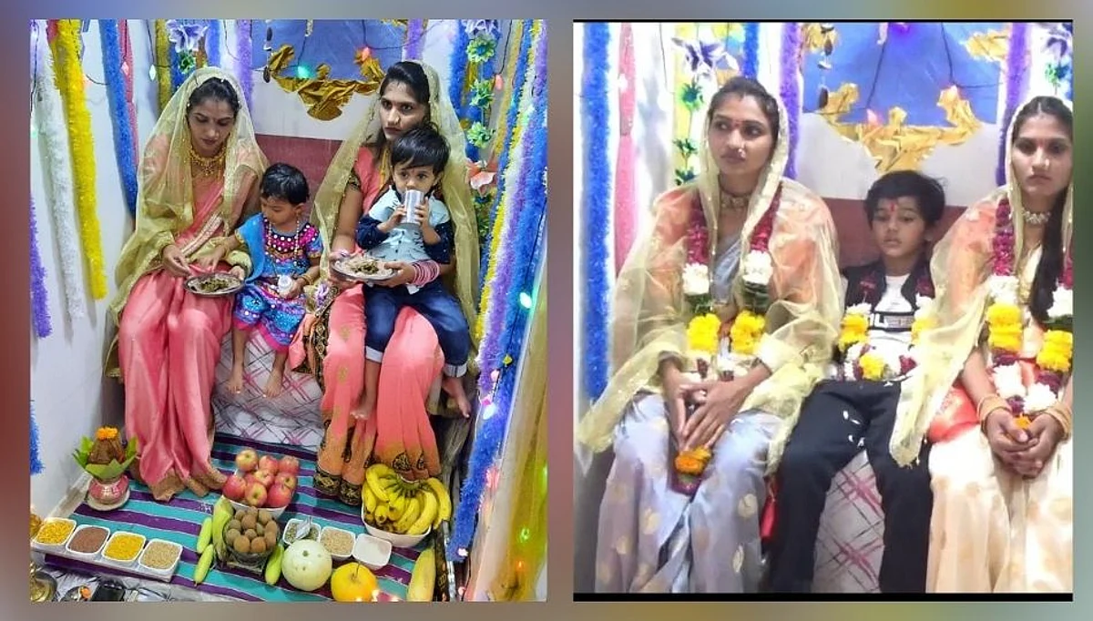 Gauri Ganpati : चक्क सुनांना बनवलं गौराई!