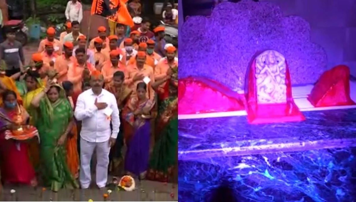 ऐतिहासिक शिरकाई देवी मंदिराची पडझड राजेशिर्के घराण्याने काढली भरून