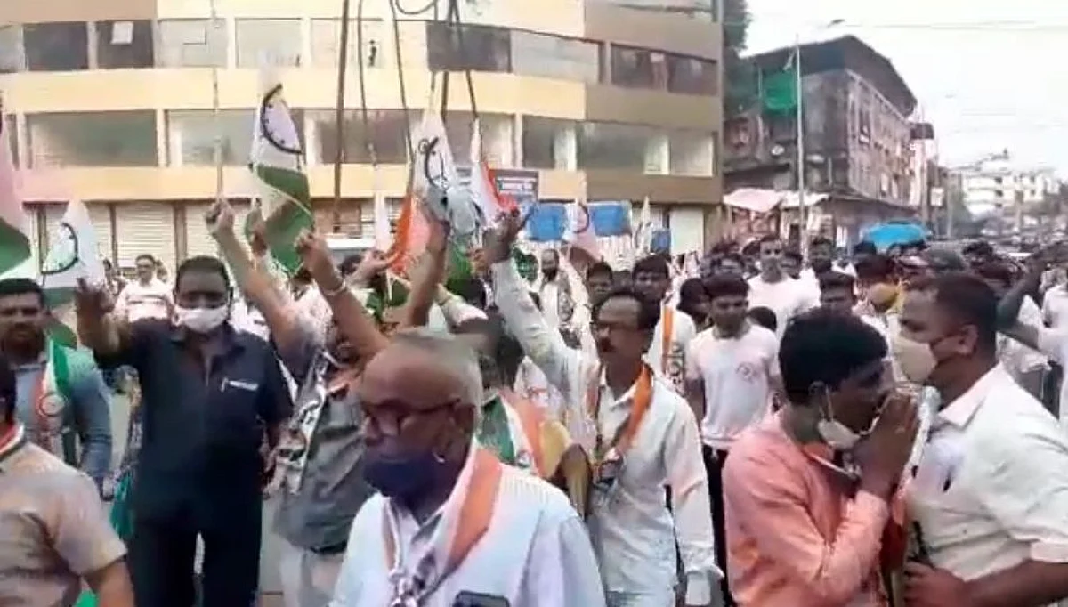 कल्याण पश्चिमेत राष्ट्रवादीकडून निदर्शने, रास्ता रोकोचाही प्रयत्न...