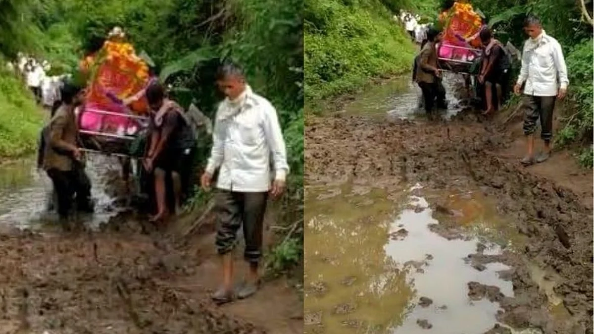 धुळ्यात मरणानंतरही मृताला भोगाव्या लागतायत मरण यातना...