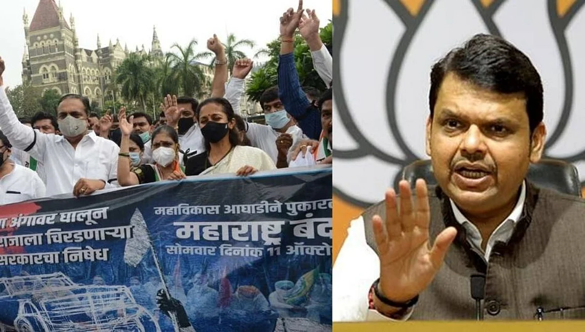 'आजचा बंद म्हणजे, सरकार स्पॉन्सर्ड दहशतवाद;' देवेंद्र फडणवीसांच राज्य सरकारवर टीकास्त्र