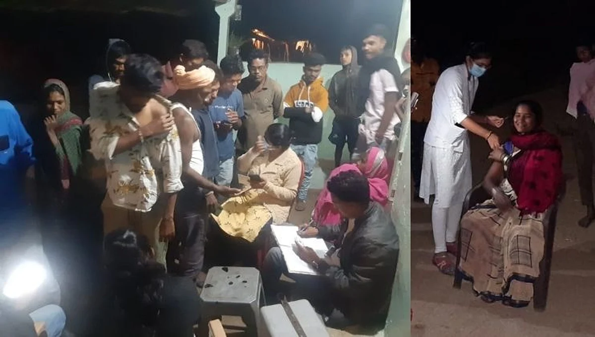 Corona Vaccination: 'या जिल्ह्यात' रात्रीही दिली जातेयं लस...