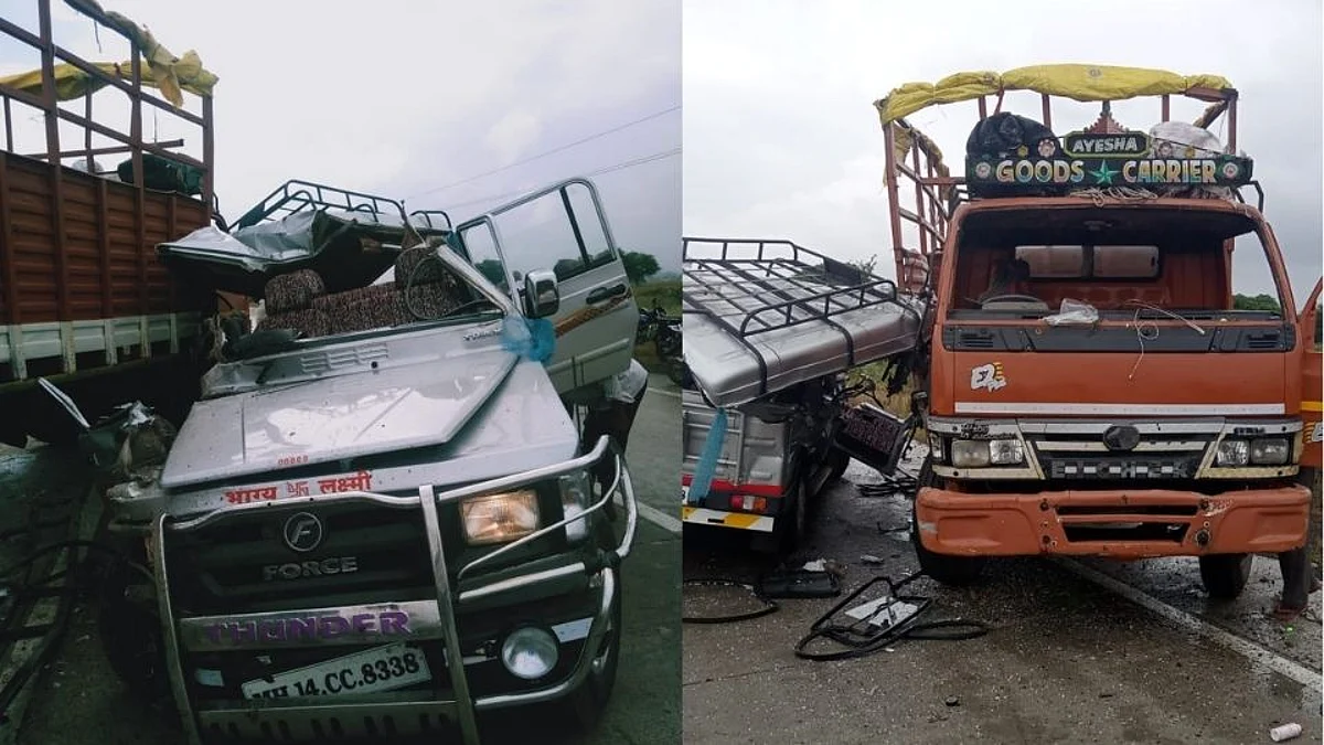 लग्नाचे वऱ्हाड घेऊन जाणाऱ्या जीप आणि टेम्पोचा भीषण अपघात