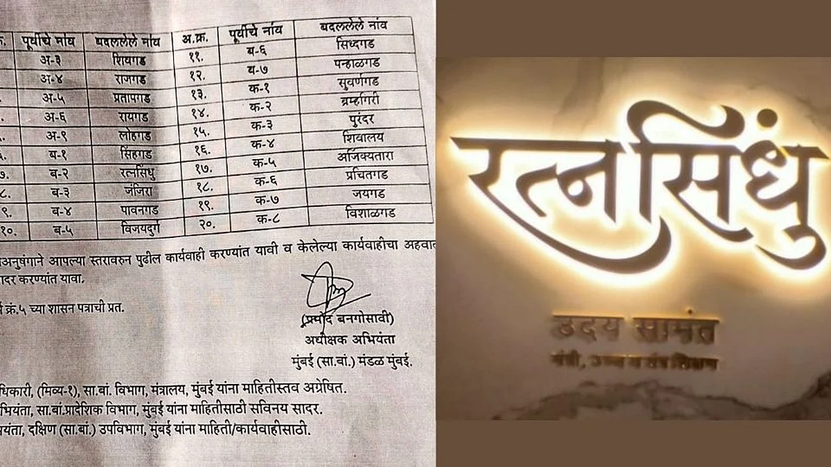 मंत्र्यांच्या बंगल्यांना आता गड-किल्ल्यांची नावे!