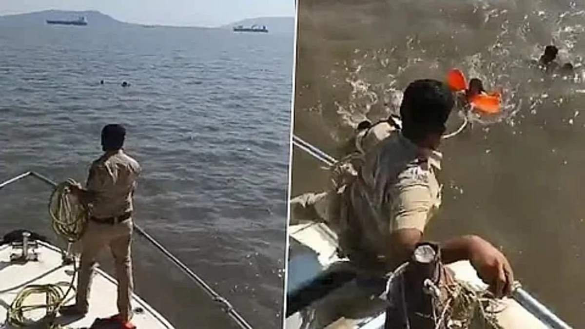 mumbai police rescue drowning couple near gateway of india