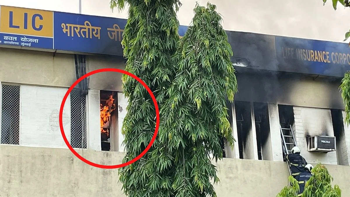 Mumbai Fire : सांताक्रूझमधील एलआयसीच्या कार्यालयाला आग; आगीचं कारण अस्पष्ट